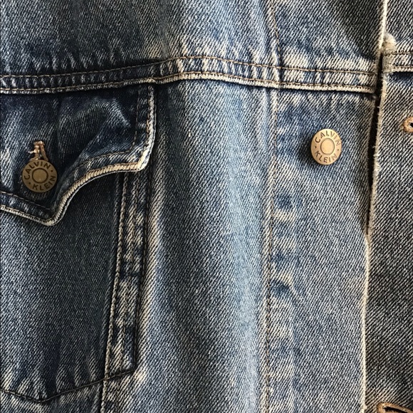 Calvin Klein Vintage Denim Jacket Men’s Large - Picture 2 of 4